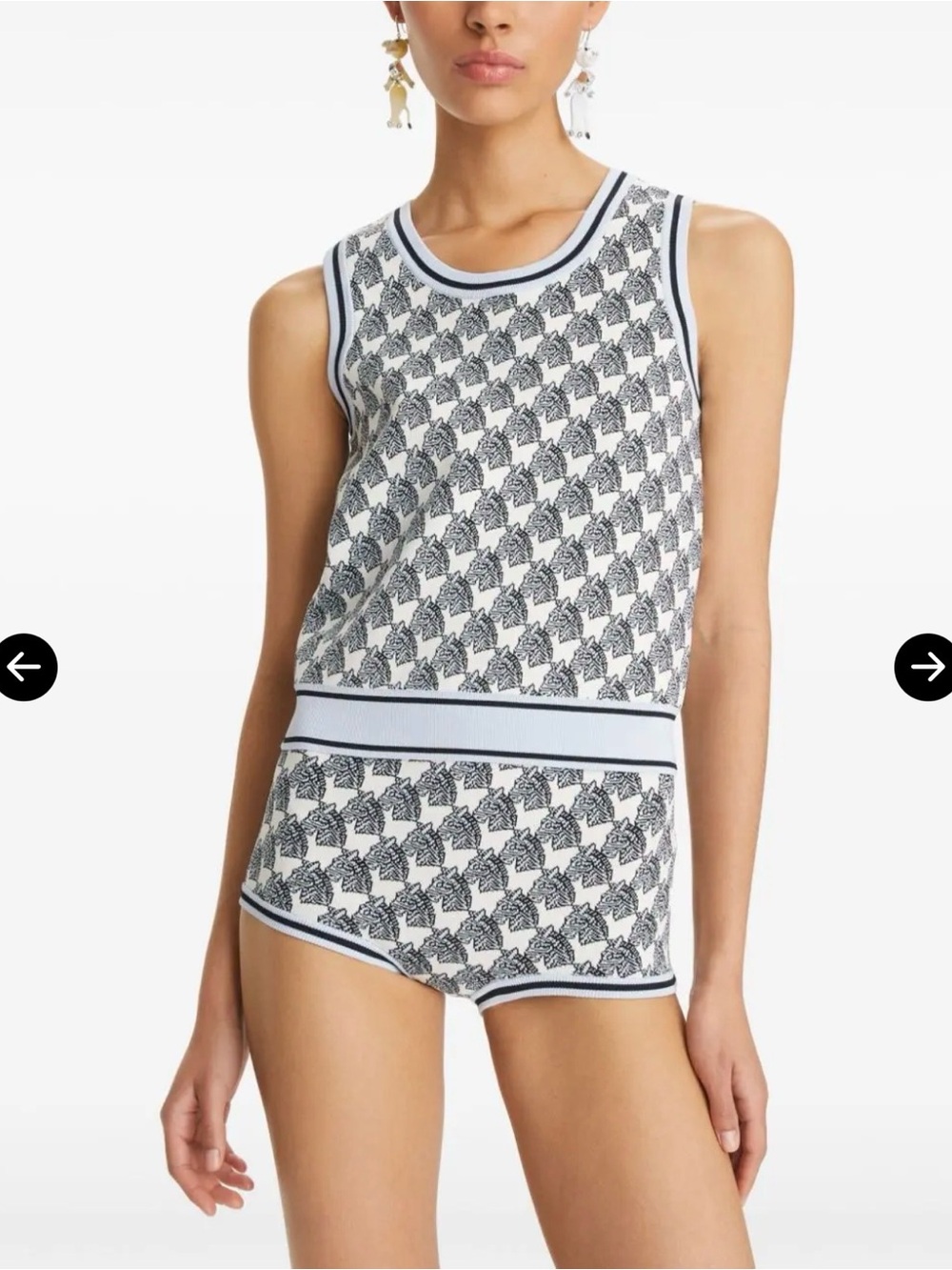 Tory Burch Zebra Vest Sleeveless Sweater - Picture 2 of 6